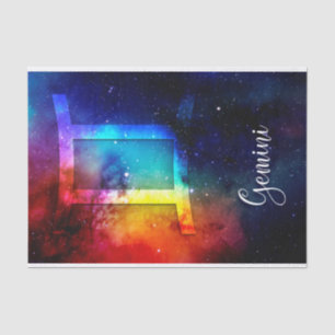Zodiac : Gemini Rainbow Space Tissue Paper