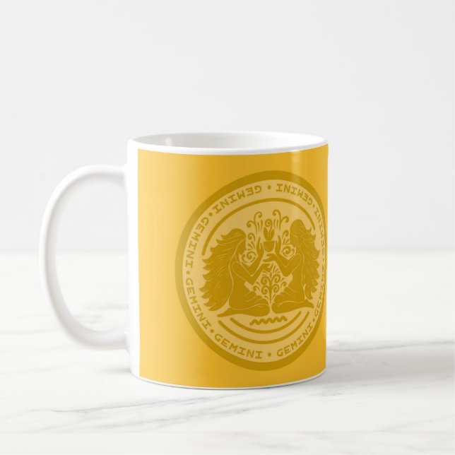 Zodiac Gemini Symbol Coffee Mug (Left)