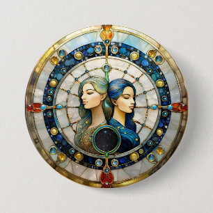 Zodiac - Gemini The Twins Button