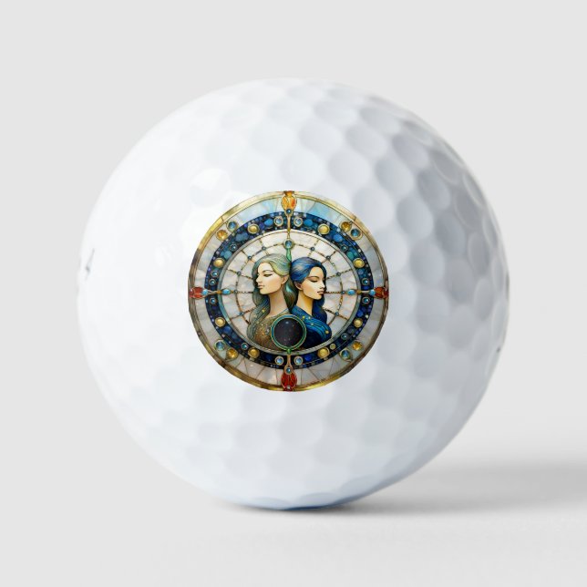 Zodiac - Gemini The Twins Golf Balls (Front)