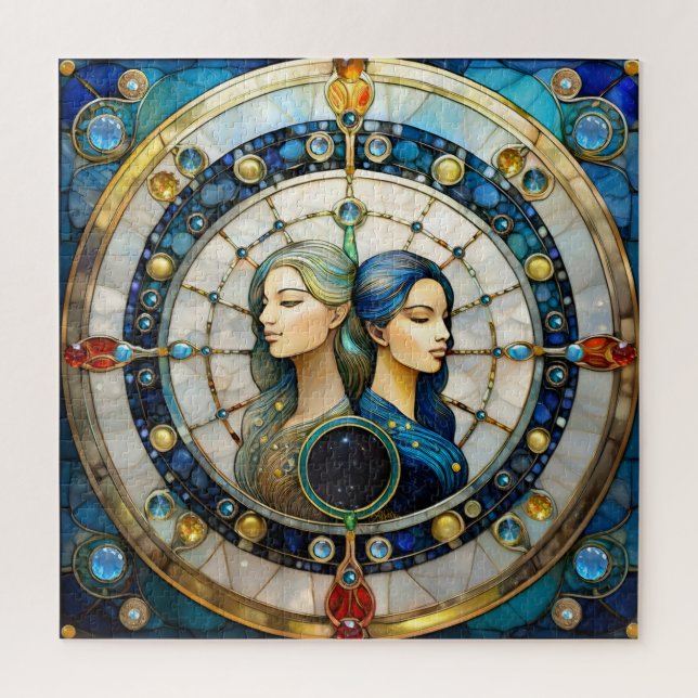 Zodiac - Gemini The Twins Jigsaw Puzzle (Vertical)