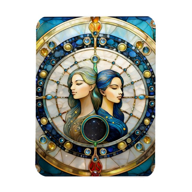 Zodiac - Gemini The Twins Magnet (Vertical)