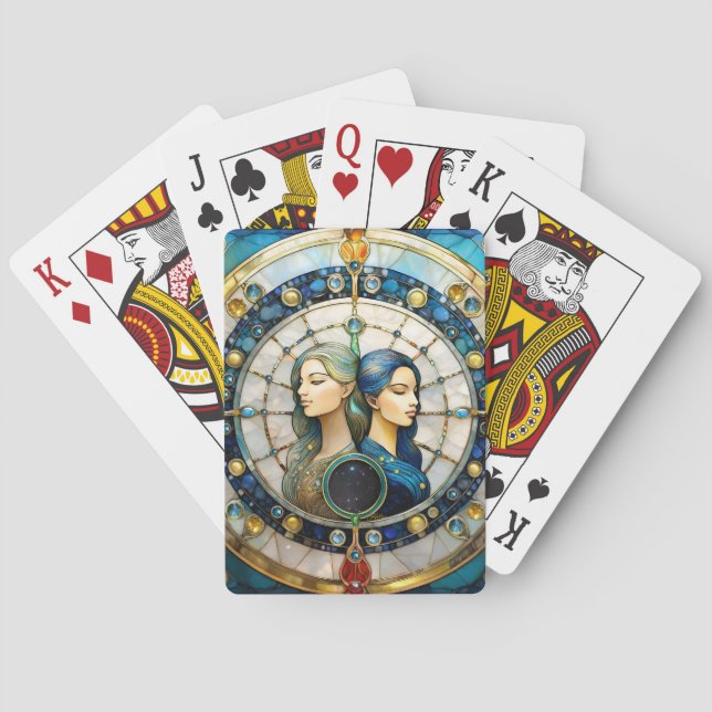 Zodiac - Gemini The Twins Poker Cards (Back)