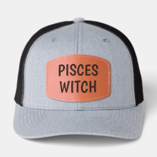 Zodiac Gift Pisces Friend Sister Mom Birthday Fun Leather Patch Hat