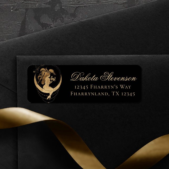 Zodiac Goddess | Cosmic Gold Cancer Astrology Label (Creator Uploaded)