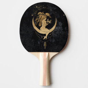Zodiac Goddess Cosmic Gold Cancer Astrology Ping Pong Paddle