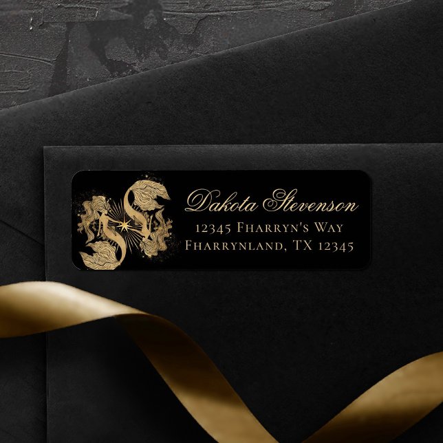 Zodiac Goddess | Cosmic Gold Pisces Astrology Label (Creator Uploaded)