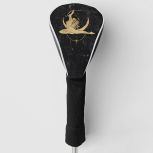 Zodiac Goddess   Cosmic Gold Sagittarius Astrology Golf Head Cover