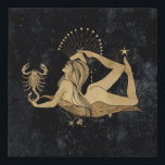 Zodiac Goddess | Cosmic Gold Scorpio Astrology Faux Canvas Print<br><div class="desc">What's your Sign? The magical culmination of golden stardust, astrological constellations, and the sacred beauty of the feminine form on a dark velvety background that makes the gold silhouette and stardust design accents pop. Perfect for anyone into new age mysticism and astrology. For coordinating products or colors, please visit JustFharryn...</div>