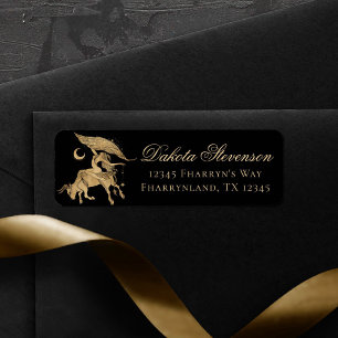 Zodiac Goddess Cosmic Gold Taurus Astrology Label