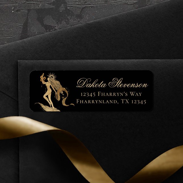 Zodiac Goddess | Cosmic Gold Virgo Astrology Label (Creator Uploaded)