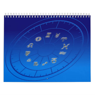 Zodiac golden signs calendar