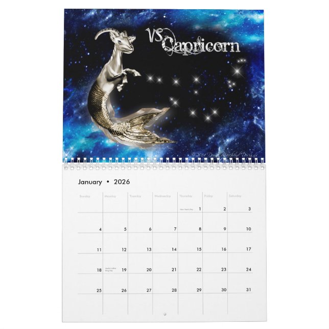 Zodiac Graphic Calendar (Jan 2026)