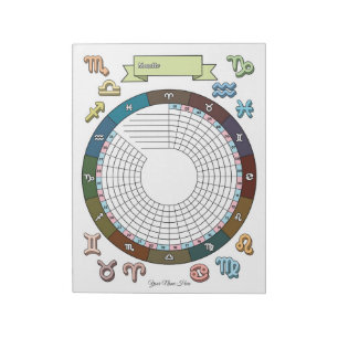 Zodiac Habit Tracker Custom Notepad