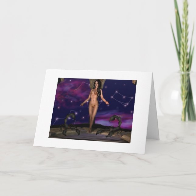 Zodiac Happy Birthday ~ Scorpio Card (Front)