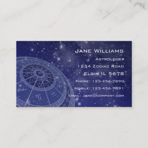 Zodiac Horoscope Business Card