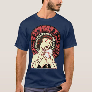 Zodiac Horoscope woman putting on lipstick T-Shirt