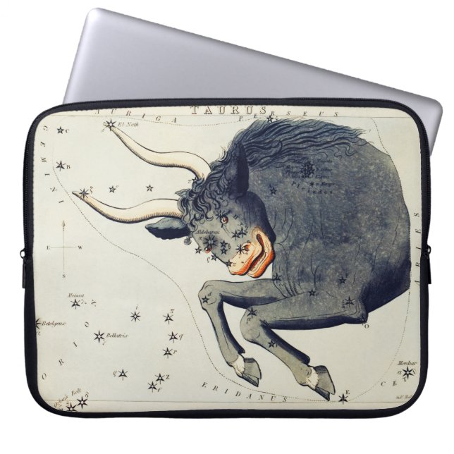 Zodiac-Inspired Taurus  Laptop Sleeve (Front)