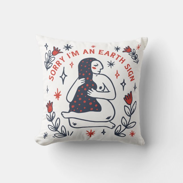 Zodiac-Inspired Throw Pillow (Front)