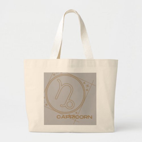 Zodiac Inspired tote bag with Capricorn Sign