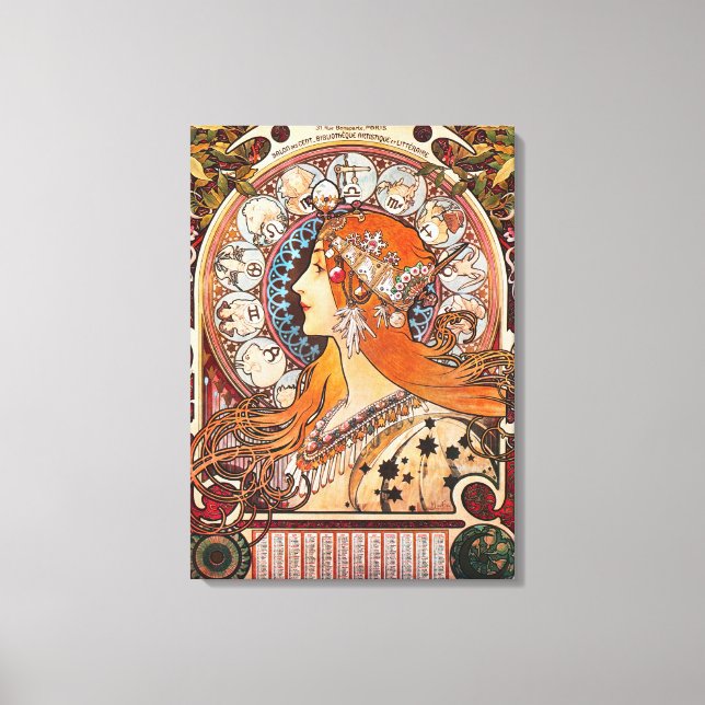 Zodiac La Plume Vintage Advertisement Canvas Print (Front)