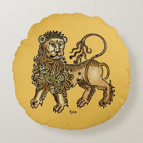 Zodiac Leo 1482 Round Pillow