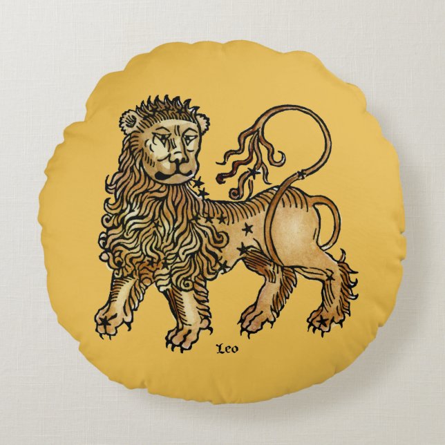 Zodiac: Leo, 1482 Round Pillow (Front)