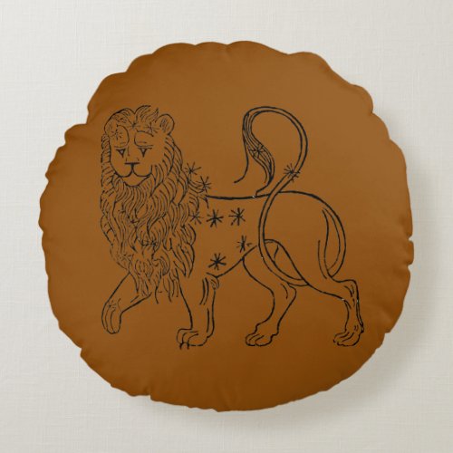 Zodiac Leo 1494 Round Pillow