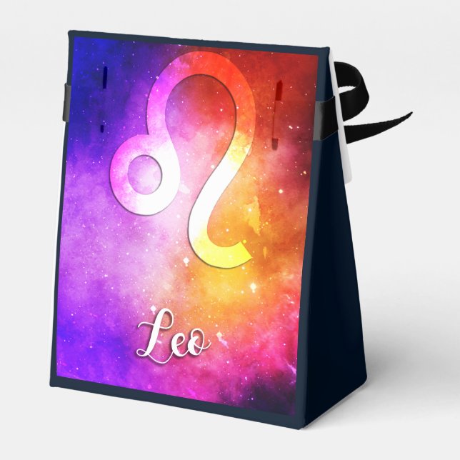 Zodiac : Leo Candy Space Favor Boxes (Back Side)