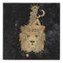 Zodiac Leo | Cosmic Gold and Black Astrology Faux Canvas Print