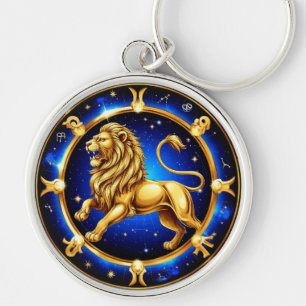 Zodiac Leo Emblem Keychain