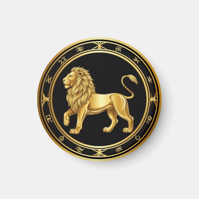 Zodiac Leo Emblem Magnet (Front)