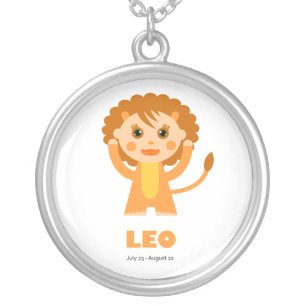 Zodiac Leo for Girls Silver Plated Necklace