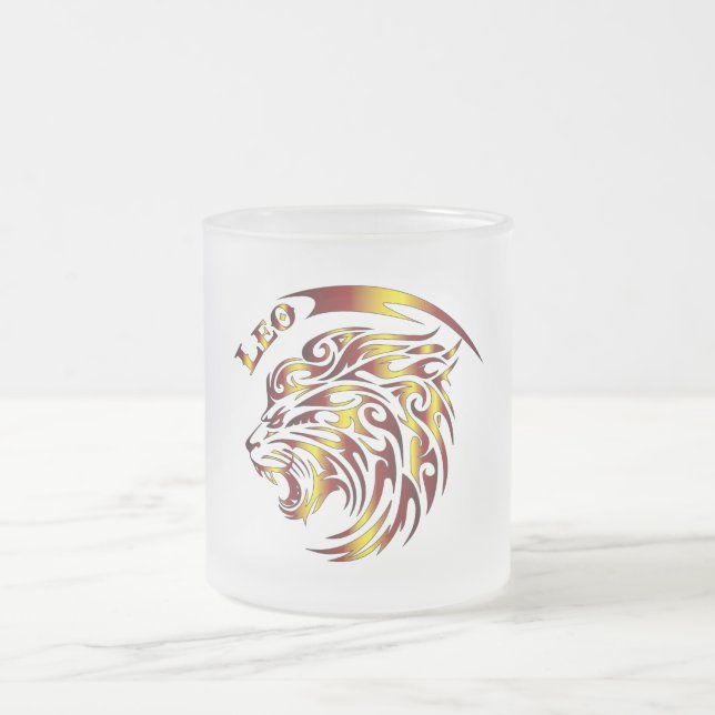 Zodiac Leo Glass Mug (Center)