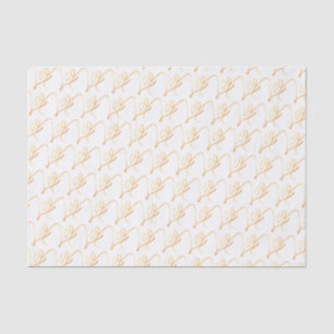 Zodiac "Leo" Gold Script Tissue Paper