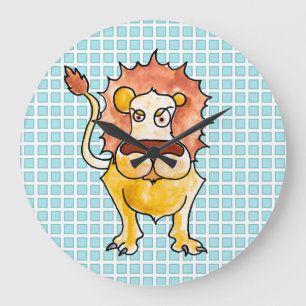 Zodiac Leo Large Clock