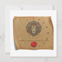 ZODIAC - Leo - Personalized Notecard