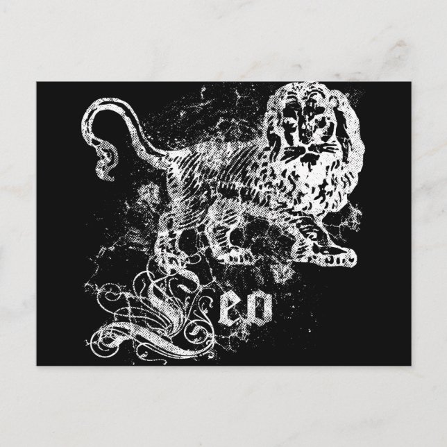 Zodiac Leo Postcard (Front)