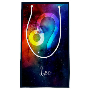 Zodiac : Leo Rainbow Space Small Gift Bag