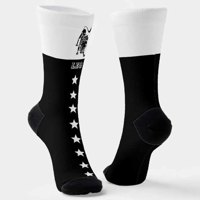 Zodiac Leo sign  Socks (Angled)