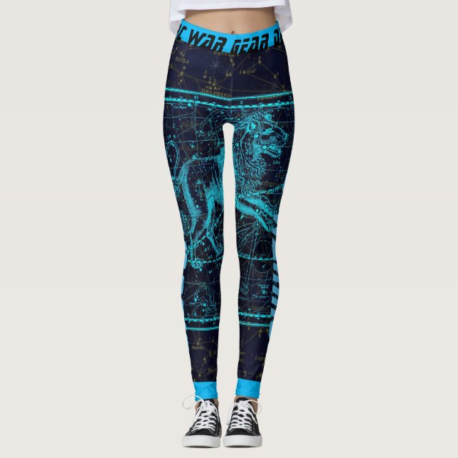 Zodiac Leo Star Map Leggings (Front)