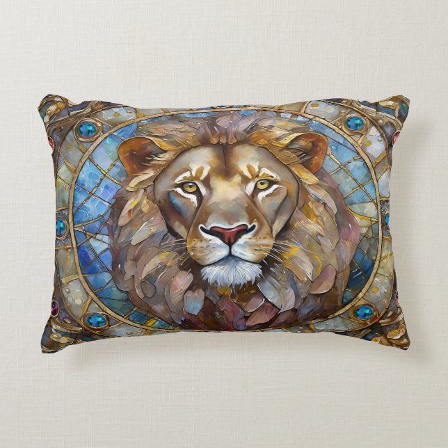 Zodiac - Leo the Lion Accent Pillow (Front)