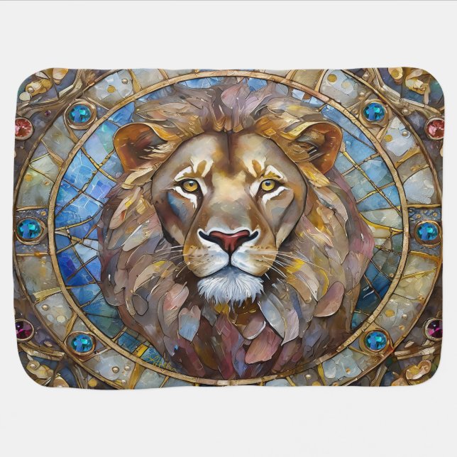 Zodiac - Leo the Lion Baby Blanket (Horizontal)