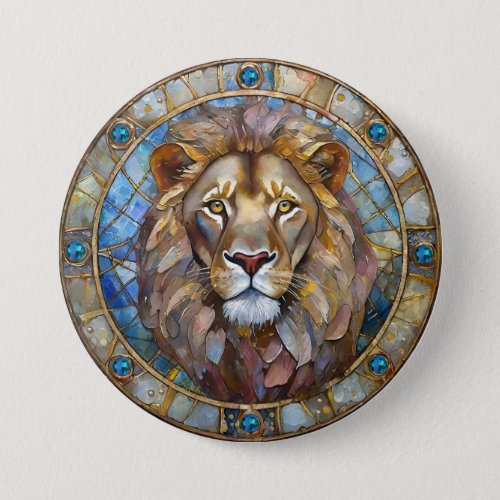 Zodiac _ Leo the Lion Button