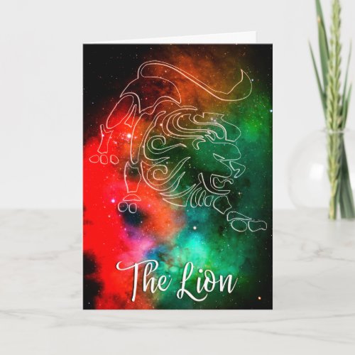 Zodiac  Leo The Lion Card