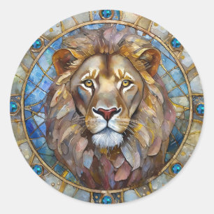 Zodiac - Leo the Lion Classic Round Sticker