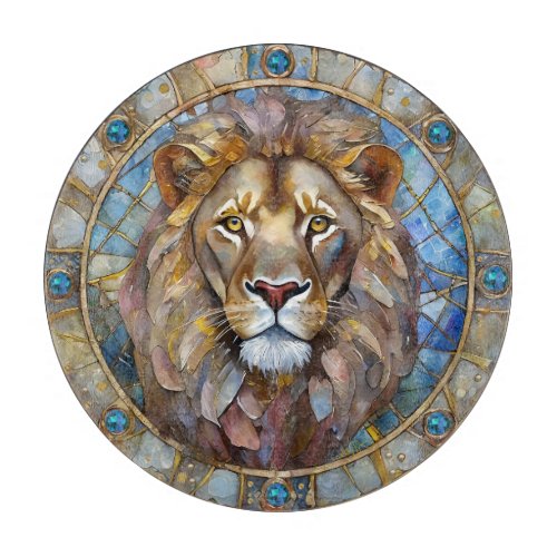 Zodiac _ Leo the Lion Cufflinks Cutting Board