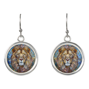Zodiac - Leo the Lion Cufflinks Earrings