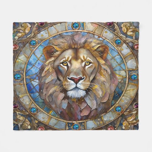 Zodiac _ Leo the Lion Fleece Blanket