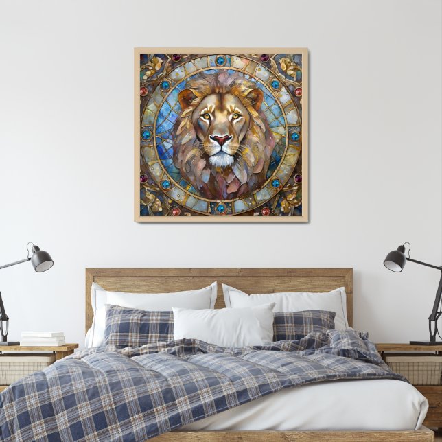 Zodiac - Leo the Lion Framed Art (Bedroom)